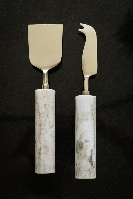 Käsemesserset mit Mamorgriff