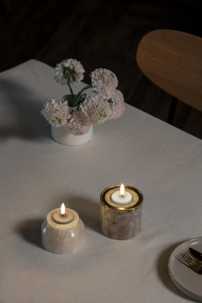 2er Set LED Teelicht, Wiederaufladbar