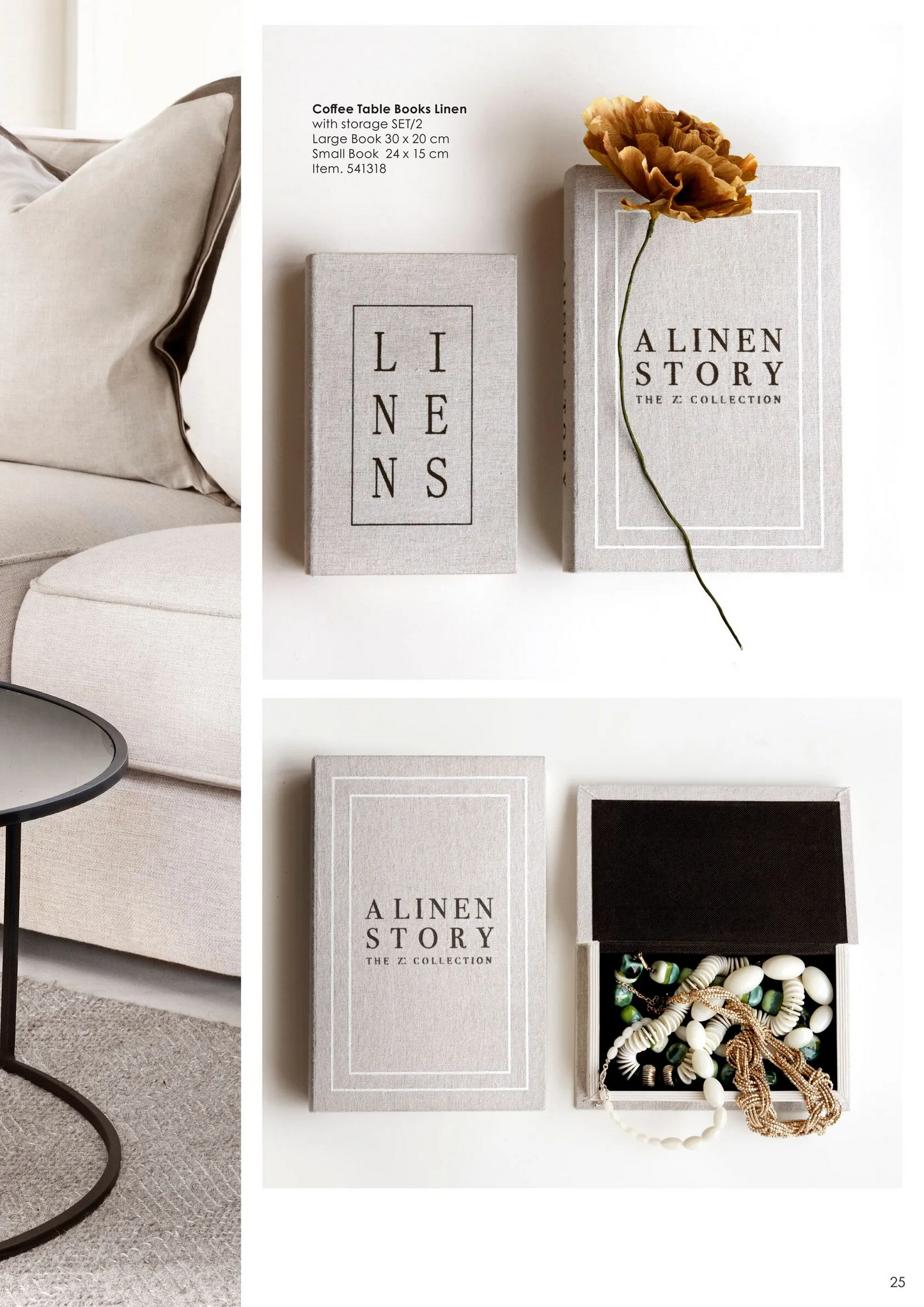 Coffee Table Books 2er Set Linen Story (Aufbewahrungsboxen)