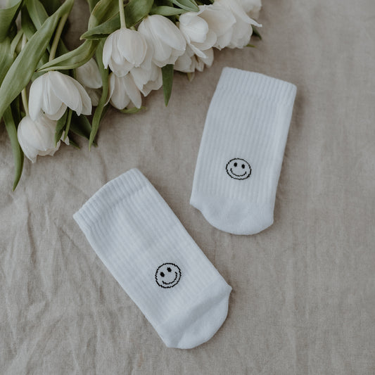 Socken Smily, White Edition, Gr. 39-42