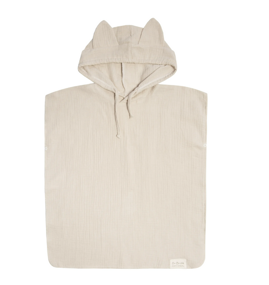 Musselin Poncho beige