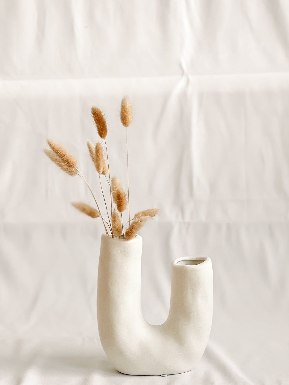 Vase beige U-Form